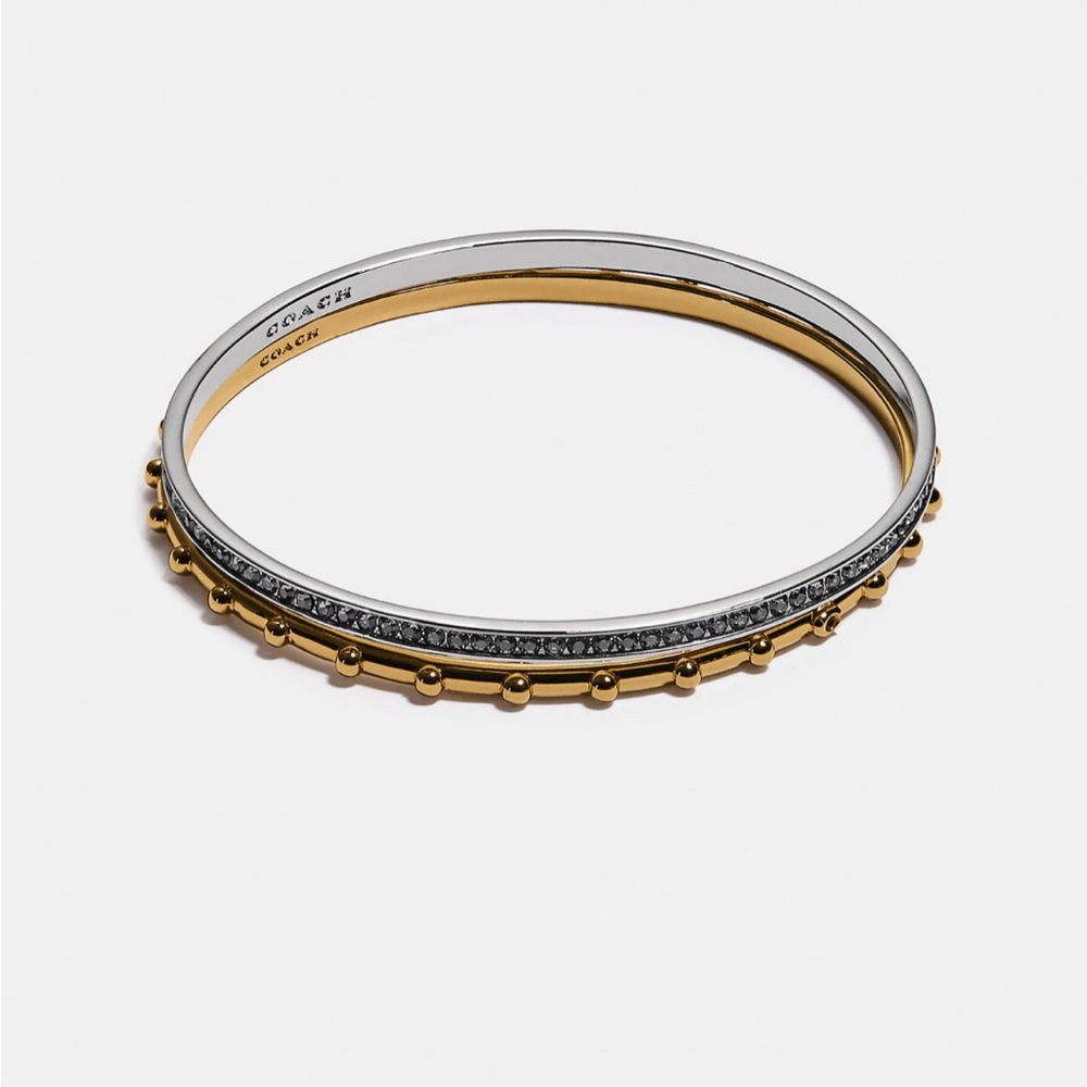 Coach Pegged And Pave Bangle Set,nwt!!